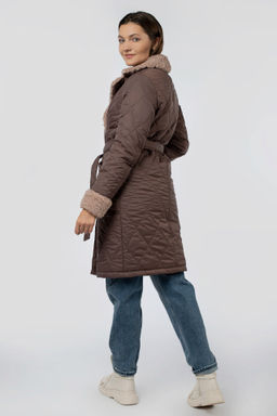 05-2109 Куртка женская зимняя (пояс) - El podio фото 6