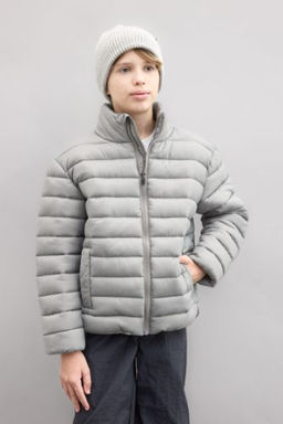 Erkek Cocuk Su Itici Ruzgar Gecirmez Yar?m Bal?kc? Yaka Sisme Mont