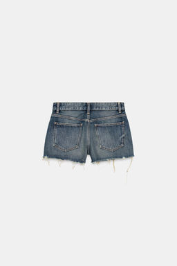SHORTS DENIM TRF ROTOS TIRO MEDIO / Azul - Zara фото 5