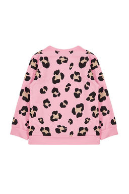 Pembe*003 K?z Cocuk Mevsimlik-Ince Leopar Desenli Orme Sweatshirt TKDAW25SW00001 - Trendyolmilla фото 3