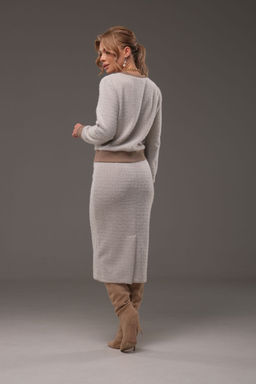 Костюм Galean Style 903.1 бежевый/елочка