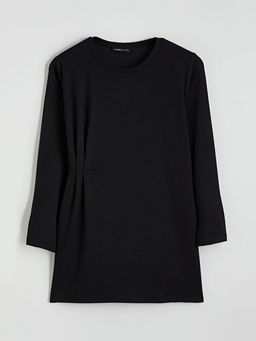 B?y?k Beden Bisiklet Yaka B?zg?l? Kad?n Tunik