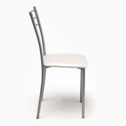 Стул для кухни Клик Мебель «Хлоя», искусственная кожа, цвет металлик/белый