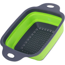 31490-1 Дуршлаг силикон с ручками, ЗЕЛЕН.MB (х60)