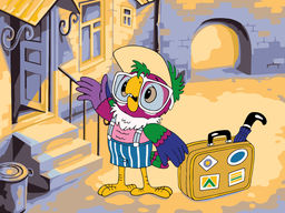 ФРЕЯ CMF-PKZ/PM-007 Набор для раскрашивания по номерам (на картоне) 40 х 30 см Попугай Кеша-путешественник