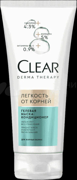 CLEAR маска-кондиционер д/волос 200мл Derma Therapy Легкость от корней