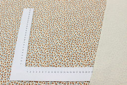 Теплый хлопок Россыпь бутончиков цв.терракотовый, ВИД2, ш.1.53м, хлопок-100%, 150гр/м.кв - Купава фото 4