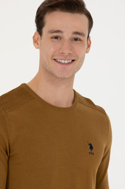 Мужской базовый свитер светло-хаки Неожиданная скидка в корзине - U.s. polo assn фото 2