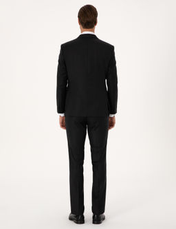 Antrasit Slim Fit Y_n Ka_mir Kar___ml_ Tak_m Elbise