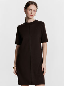 Платье женское коричневое шоко 152660