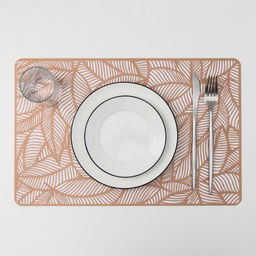 Цена за 12 шт. Салфетка сервировочная на стол Листья, 4328 см, цвет металлик коричневый - Simaland фото 3