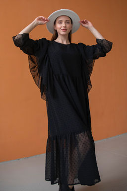 Платье шифон LOVE052/02/Черный