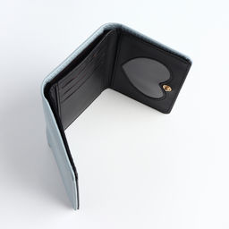 Кошелёк «Цветочек», маленький, для девочки, на кнопке, голубой