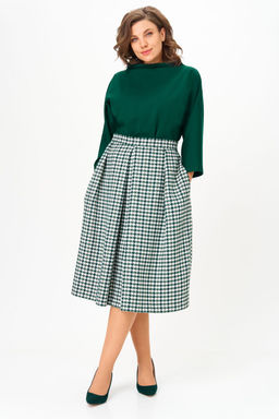 Костюм Anastasia 1304.1 изумрудный/гусиная лапка