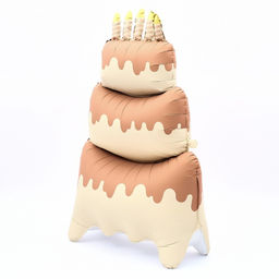 Воздушный шар фольгированный 60" «Большой сливочный торт», под воздух