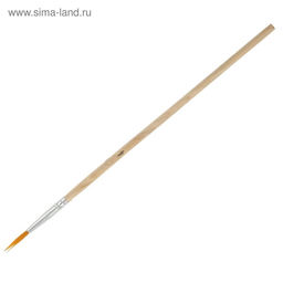 Кисти для рисования, синтетика, 10 штук: № 1, 2, 3, 4, 5, 6, 7, 8, 9, 10, круглые, деревянная ручка, международный размер