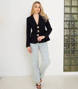 Жакет #КТ8067, чёрный - Dommod фото 4