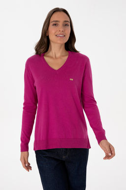 Kad_n Pembe V Yaka Basic Kazak