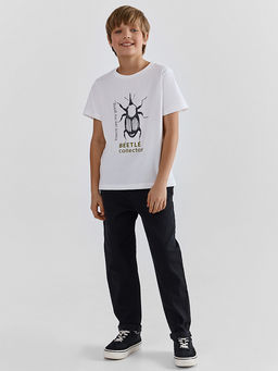 Джинсы-джоггеры для мальчиков черные