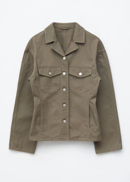 Chaqueta de algod?n de silueta entallada