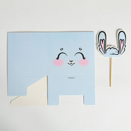 Коробка для цветов с топпером «Зайчик», 11×12×10 см