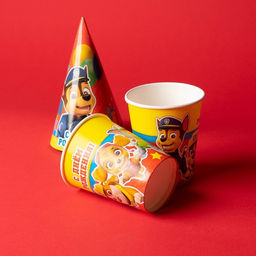 Посуда одноразовая бумажная для праздника С днем рождения!, на 6 персон, 19 предметов, Щенячий патруль - Simaland фото 14