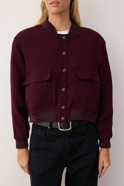 Siyah Premium Bomber Crop Dokuma Ceket TWOAW24CE00047 - Trendyolmilla фото 18