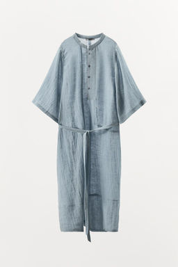 LIMITED EDITION LINEN BLEND SHIRT DRESS - Zara фото 5