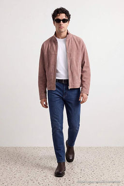 Lacivert Slim Fit Esnek Kuma_ Erkek Jeans TMNAW27JE00011