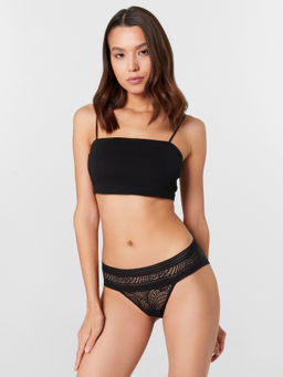 Цена за 2 штуки! Трусы слипы женские черные кружевные - Mark formelle фото 2