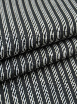 Пестрядь Тройные полоски (3мм) цв.черный, ш.1.5м, хлопок-100%, 110гр/м.кв - Купава фото 5