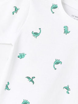 K?sa Kollu Bask?l? Erkek Bebek Ti??rt - Waikiki фото 3