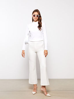 Dik Yaka D?z Uzun Kollu Kad?n Body