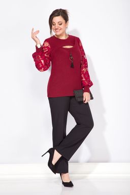 Костюм Liliana 1117-Бр-П вишня+черный  фото 2