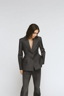 ZW COLLECTION DENIM BLAZER - Zara фото 13