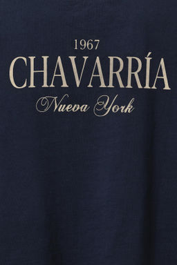 CAMISETA OVERSIZE FIT ESTAMPADO WILLY CHAVARRIA X ZARA / Marino