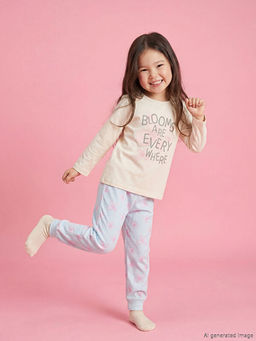 Bask?l? K?z ?ocuk Pijama Tak?m?