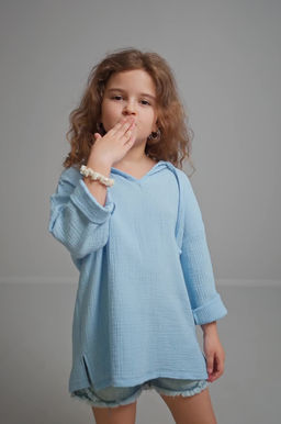 Детская хлопковая пляжная туника из муслина Happyfox