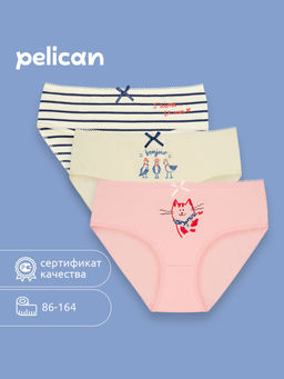 Трусы для девочек, 3 шт - Pelican фото 3