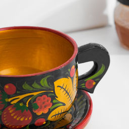 Чайная пара, дерево хохлома