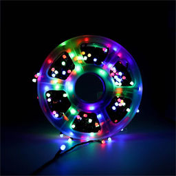 Эл. гирлянда диодная уличная 500 ламп 50м цветная, на бобине, в коробке