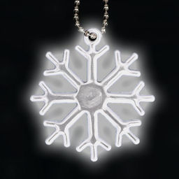 Цена за 4 шт. Светоотражающий элемент Снежинка, 5.5?5 см, цвет белый