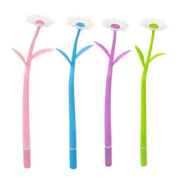 Цена за 48 шт. Ручка-прикол Calligrata Ромашки, меняет цвет при ультрафиолете, чёрный стержень, гелевая, МИКС