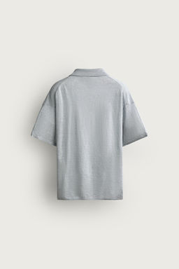 POLO PUNTO RELAXED FIT 100% LINO / Azul pastel - Zara фото 8