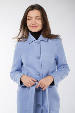 01-09712 Пальто женское демисезонное (пояс) - El podio фото 6