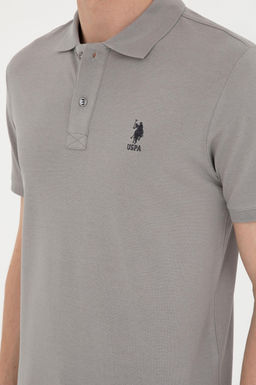 U. S. Polo Assn / Мужская темно-серая базовая футболка - U.s. polo assn фото 14