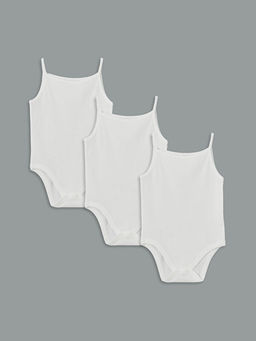 Organik Kuma? K?z Bebek ??t??tl? Bodysuit 3l?