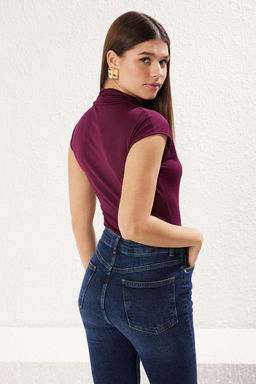 TRENDYOLMILLA Murdum Aksesuar Detayl? Fitted/Vucuda Oturan Esnek Orme Body TWOSS25BD00000 фото 12