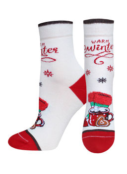 Цена за 2 пары. Носки новогодние МОЛОЧНЫЙ