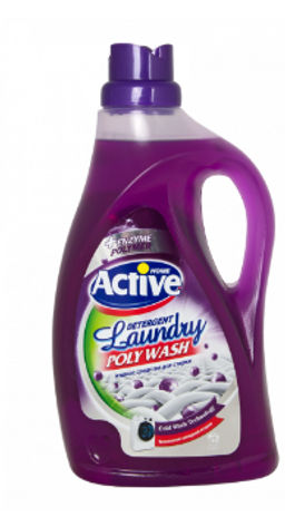 ACTIVE ИРАН гель-концентрат д/стирки белья Универсальный 2500мл Poly Wash технология холодной стирки Дикая орхидея (фиолетовый)